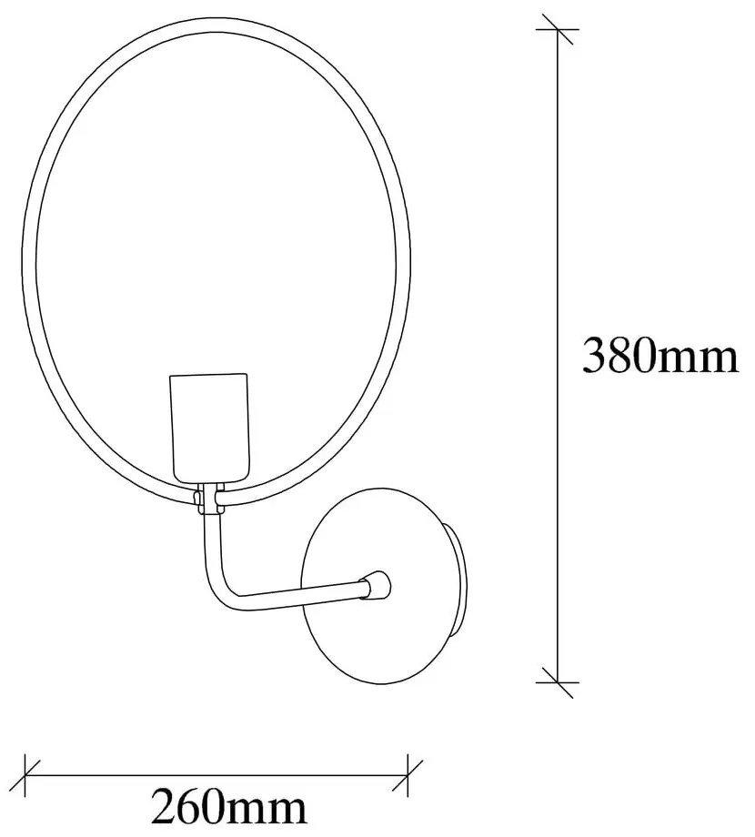 Czarny kinkiet Circle – Opviq lights