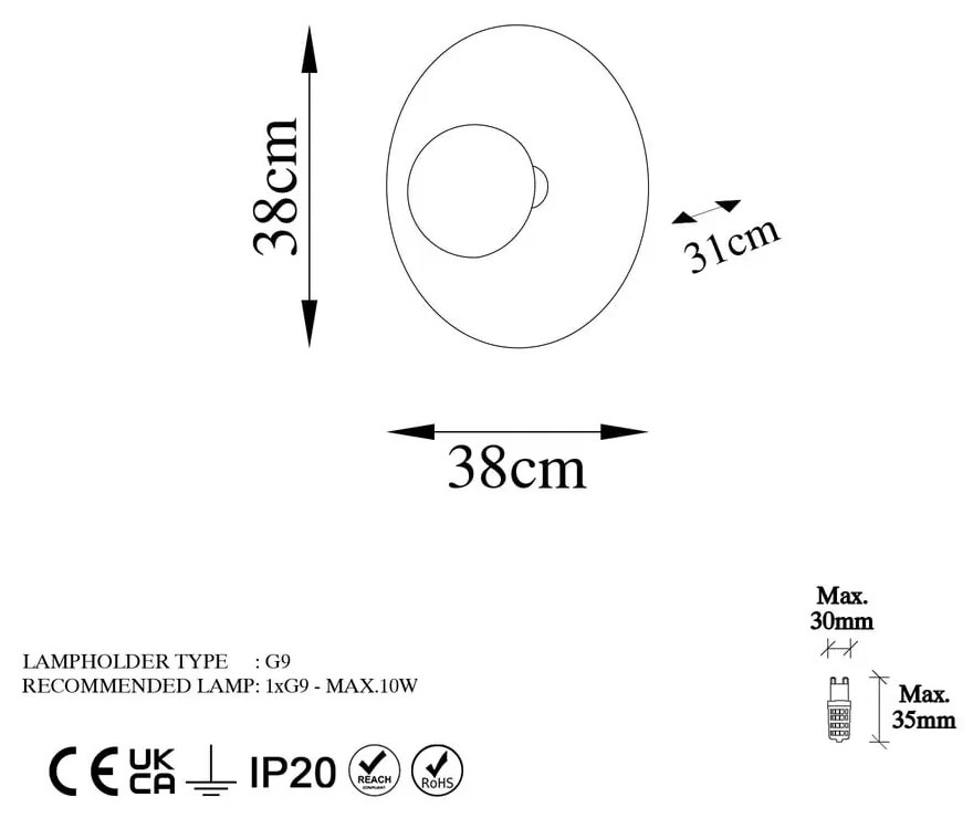 Kinkiet w kolorze miedzi Kurt – Opviq lights