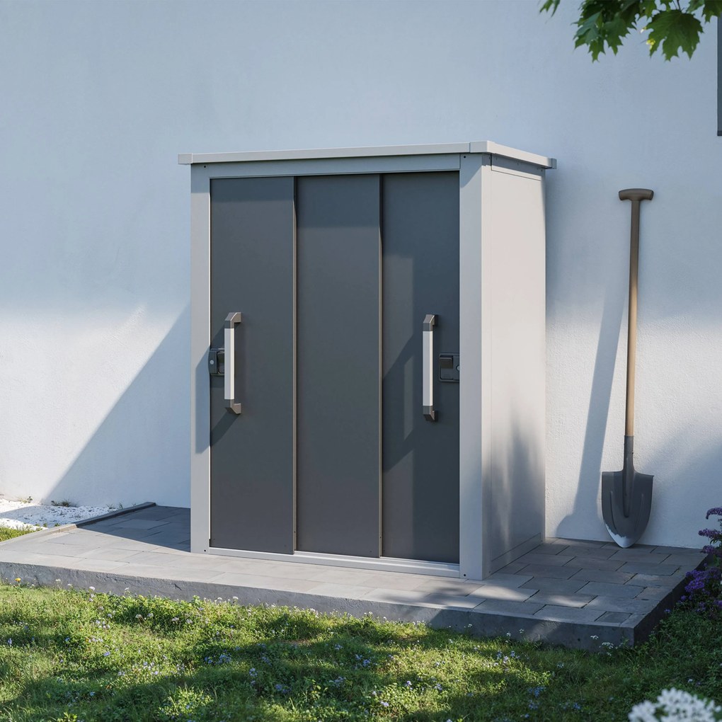 PRIMEYARD 120 x 78 cm Szafa ogrodowa L, białe aluminium - (GFPV01161)