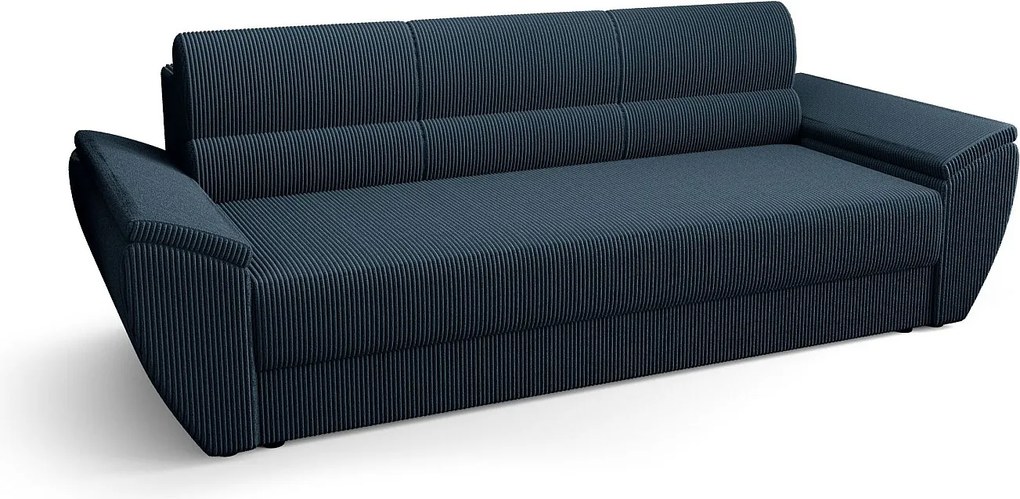 BEDANTE SOFA REBI BIS z funkcją spania POSO 05 ciemnoniebieski z pojemnikiem na pościel, sofa do salonu, kanapa, sofa rozkładana, sofa z pojemnikiem, wersalka