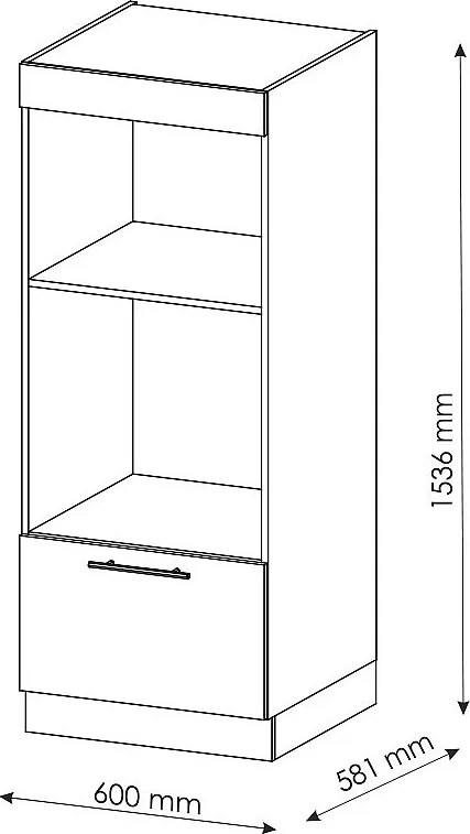 Szafka do mikrofalówki biały domek wiejski 60x58.1x153.6 fame-line