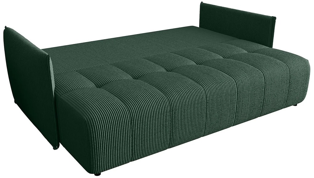 Ciemnozielona sofa rozkładana z funkcją spania F4-N23