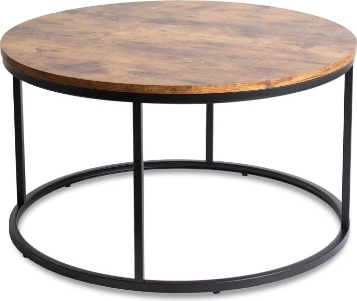 Stolik Kawowy TIM MAX 80 cm Dąb Rustykalny Nowoczesny Loft