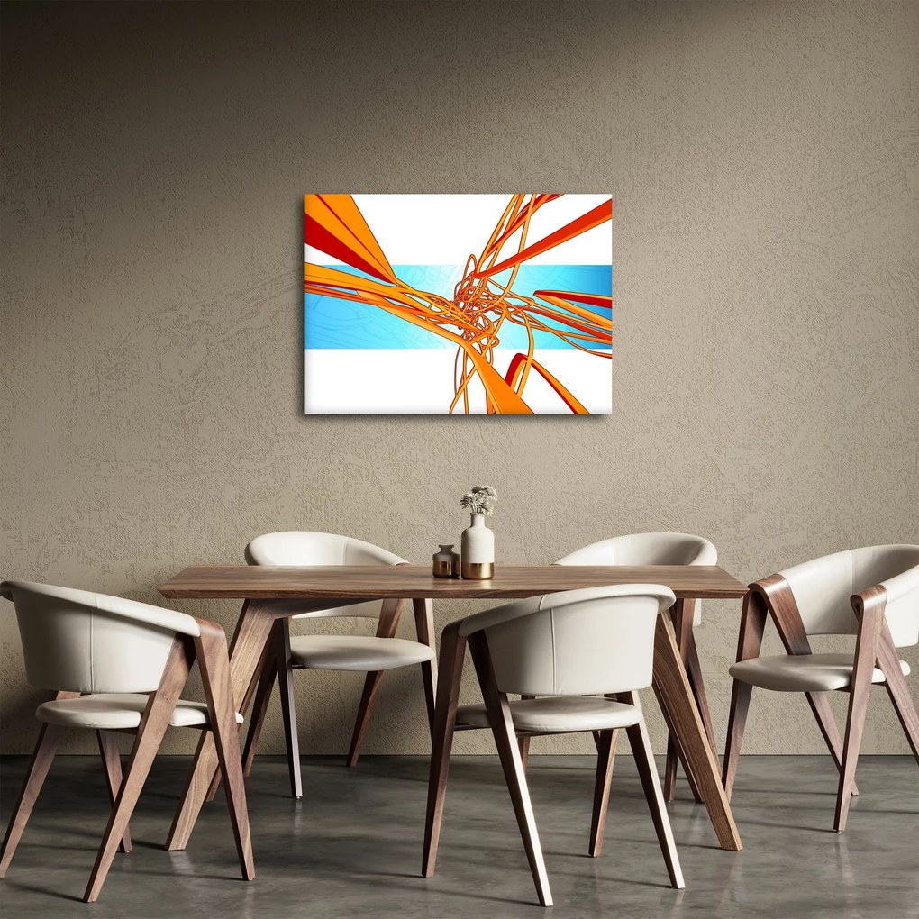 Obraz - Splecione linie, abstrakcja (70x50 cm)