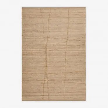 Prostokątny Dywan Z Juty I Bawełny Emeline Kremowa Semoline & 200 X 300 Cm - Sklum