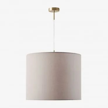 Lampa Sufitowa Z Tkaniny Arlina Złoty - Przezroczysty & Jasnoszary Taupe Ø40 Cm - ↑30 Cm Arlina - Sklum