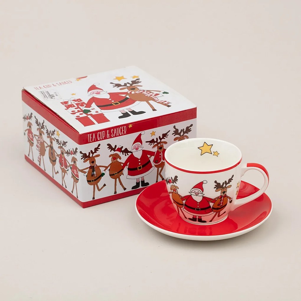 Filiżanka ze spodkiem Spirit of Christmas porcelana 200ml