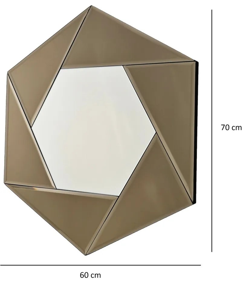 Lustro Status Bronze 60 x 70 cm
