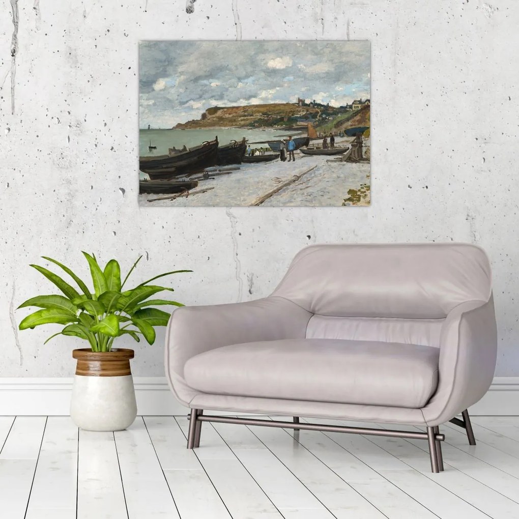 Obraz na szkle - Claude Monet, Sainte Adresse, reprodukcje (70x50 cm)