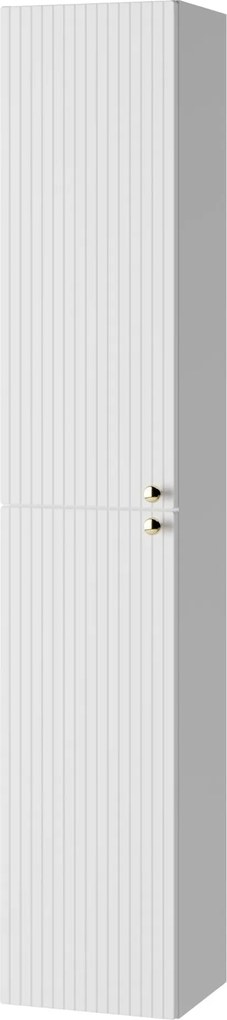 Szafka łazienkowa słupek wiszący biały ryflowany front 30 x 30 x 160 cm UMBRIA White