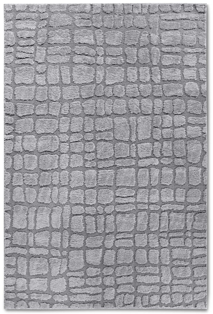Dywan nowoczesny 3D Elle Collection Gallery Cegiełki szary 120 cm x 170 cm