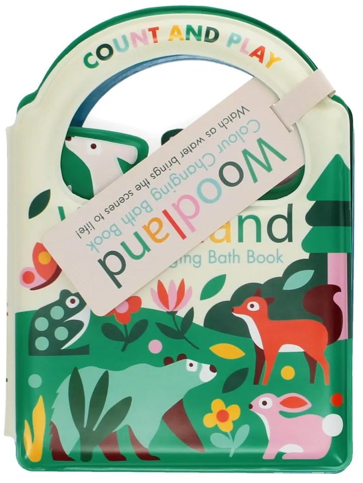 Zabawka interaktywna Colour changing bath book Woodland – Rex London