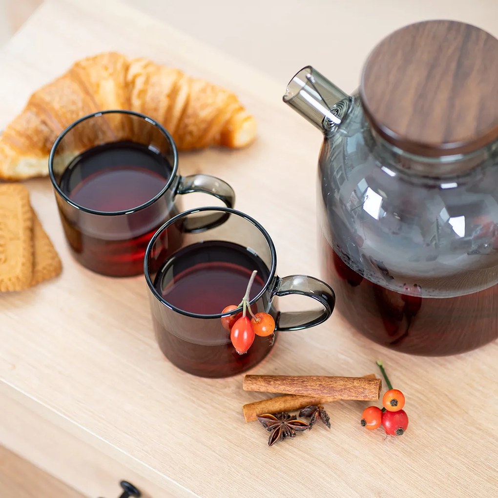 4Home Zestaw kubków szklanych Haze 250 ml, 2 szt.