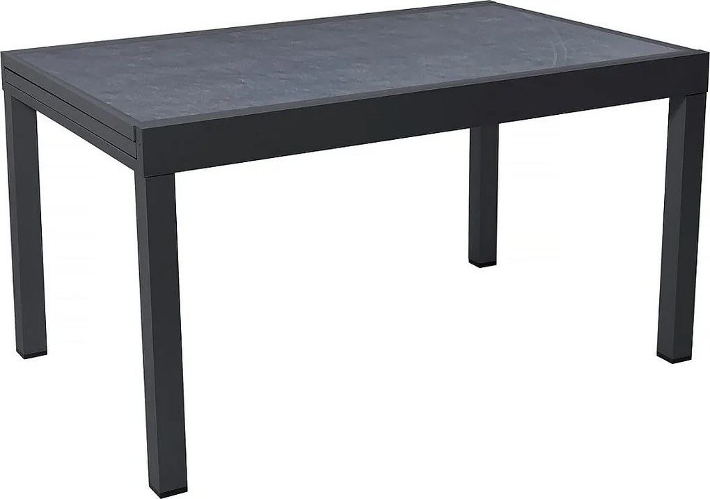 Stół rozkładany z aluminium "Lagos" Czarny 200/320 x 105 cm