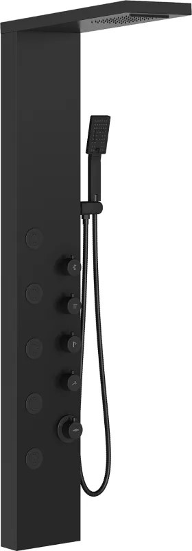 Mexen Lando panel prysznicowy, czarny - 7611-04-70