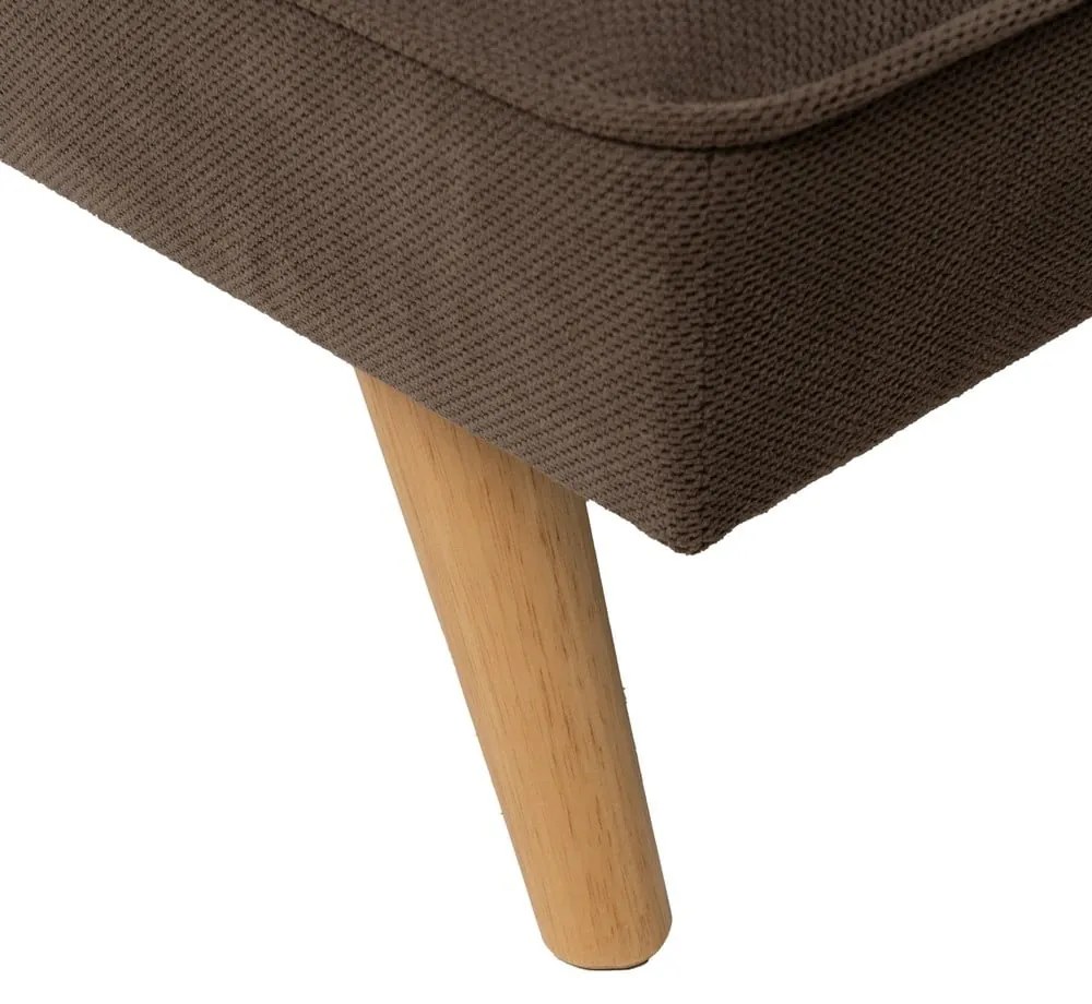 Brązowa rozkładana sofa z tkaniny szenilowej 175 cm – Ixia