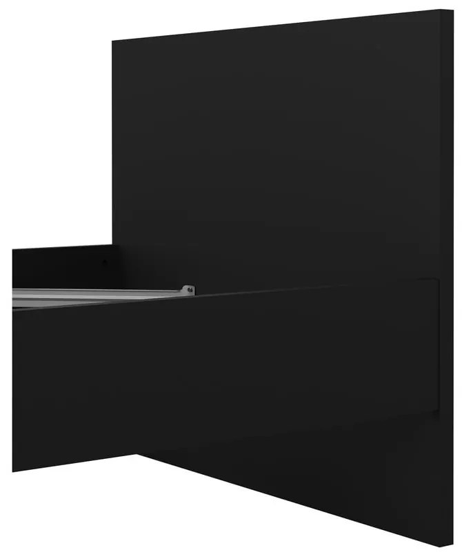 Czarne łóżko jednoosobowe 90x190 cm Naia – Tvilum