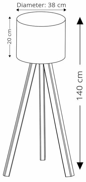 Lampa podłogowa AYD-1524 kremowy dąb