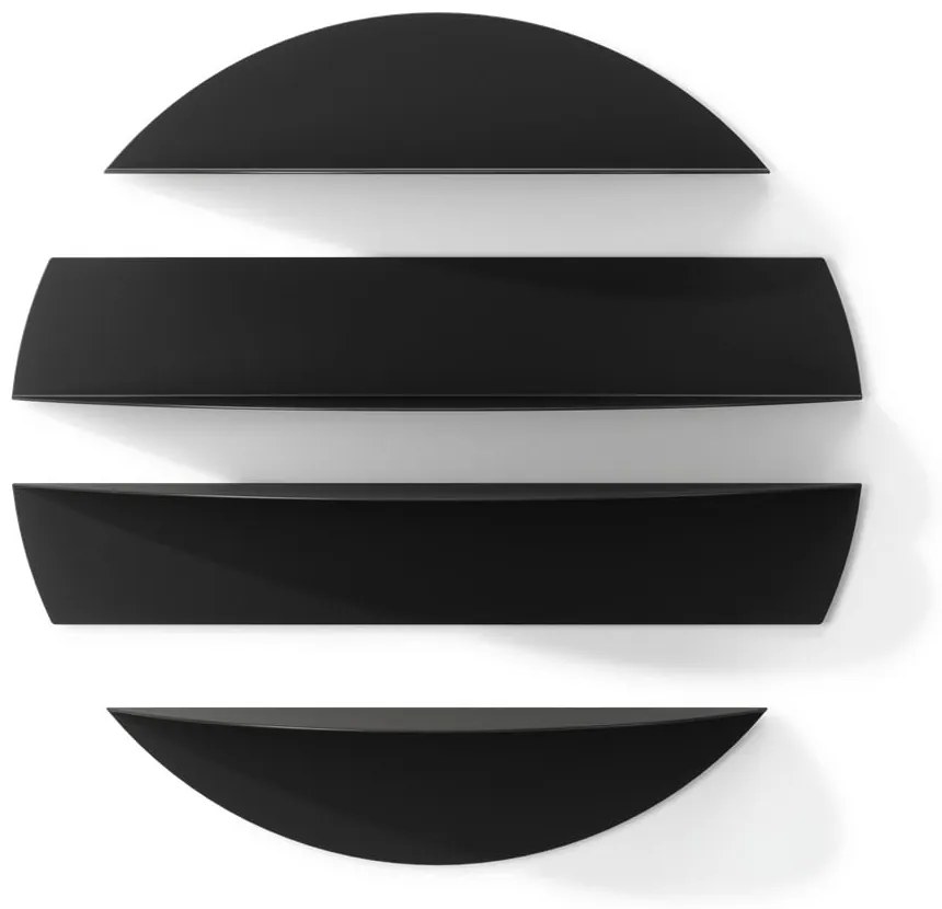 Czarne metalowe półki zestaw 4 szt. 76 cm Solis – Umbra