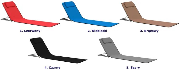 Składane szare maty plażowe - Kosmi