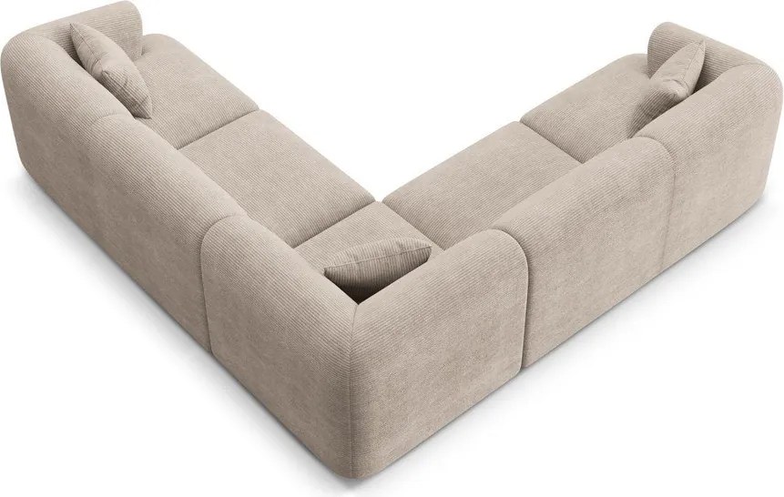 Jasnobrązowy sztruksowy narożnik Campi – Cosmopolitan Design