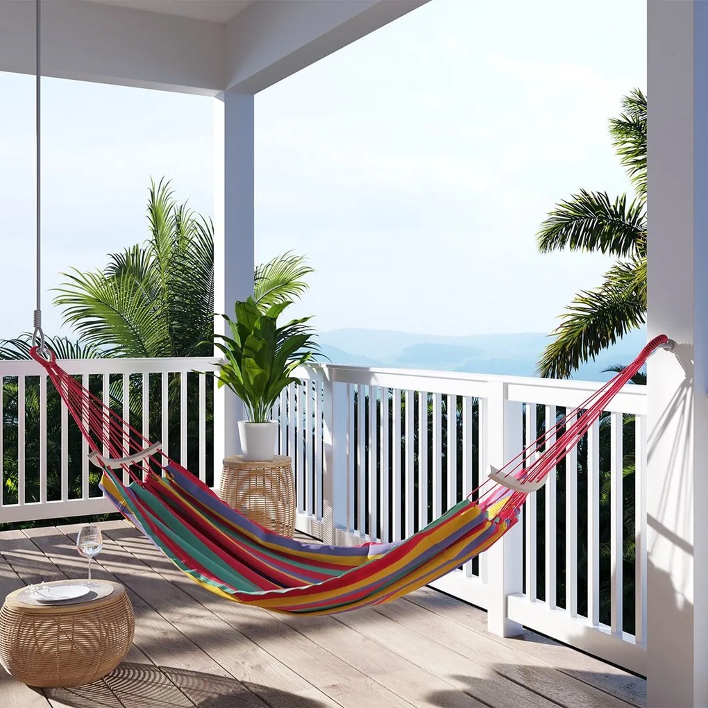 Czerwona hamak LAZARA 240x150 cm