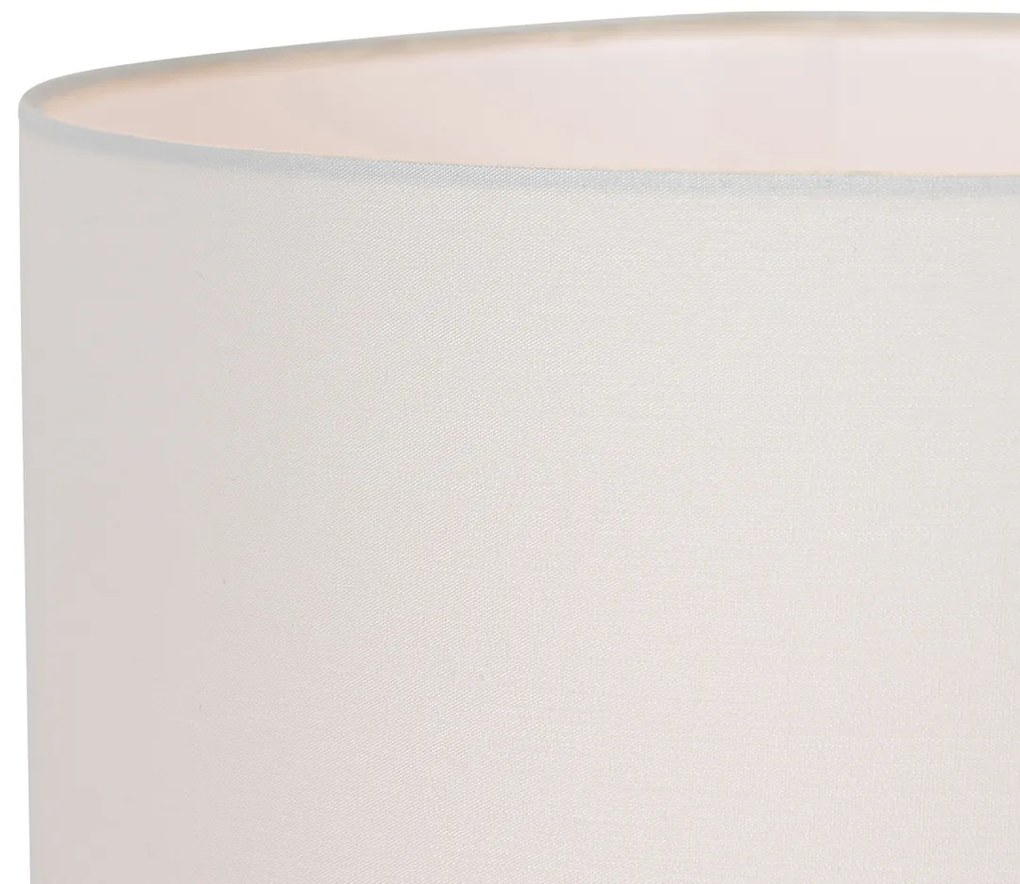 Designerska lampa stołowa zielona z białym abażurem z lnu - LottiDesignerski Oswietlenie wewnetrzne