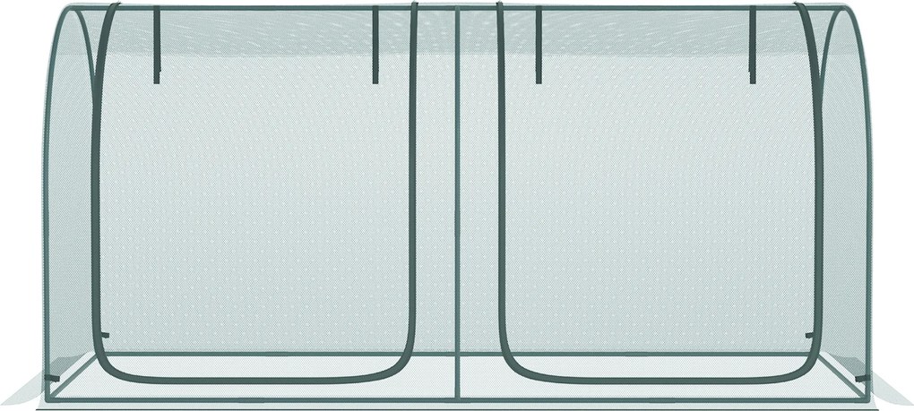 Outsunny Siatka Ochronna Ogrodowa Namiot dla Roślin Warzywnik z Drzwiami 249x120cm Ochrona Przed Szkodnikami | Aosom PL