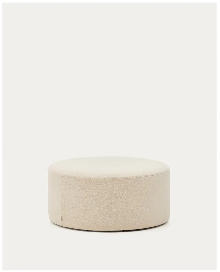 Kremowy puf z materiału bouclé Kaeli – Kave Home