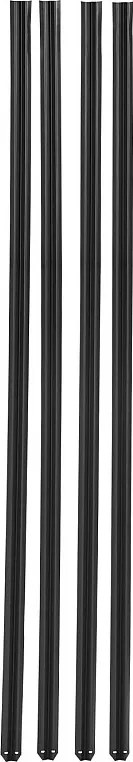 Ogrodzenie z Siatki Łańcuchowej SucceBuy Zestaw Prywatności Single-Wall do Ogrodzenia z Ogniwami Łańcuchowymi o Wysokości 1.8 m, Blokowanie od Dołu, Czarny