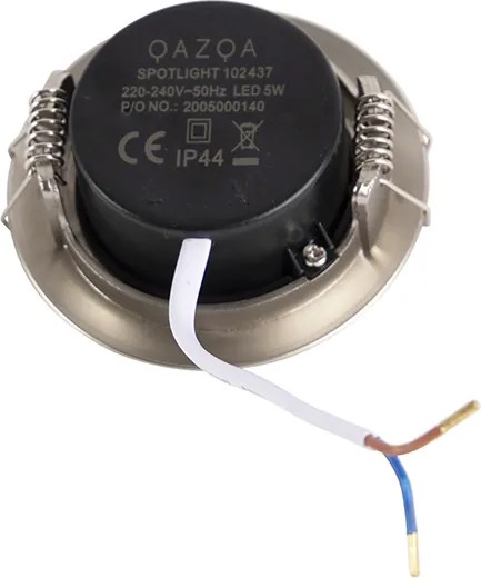 Zestaw 5 wpuszczanych reflektorów srebrnych 3-stopniowy ściemniacz - Ulo