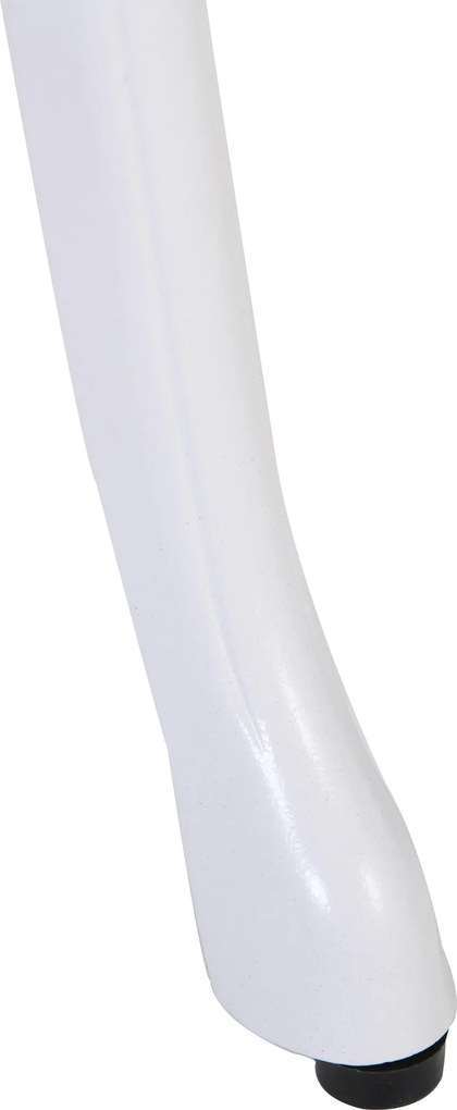 Outsunny Stylowy Zestaw Mebli Balkonowych 3-częściowy - Aluminium, Biały Kolor, 2 Krzesła, Stół z Otworem na Parasol