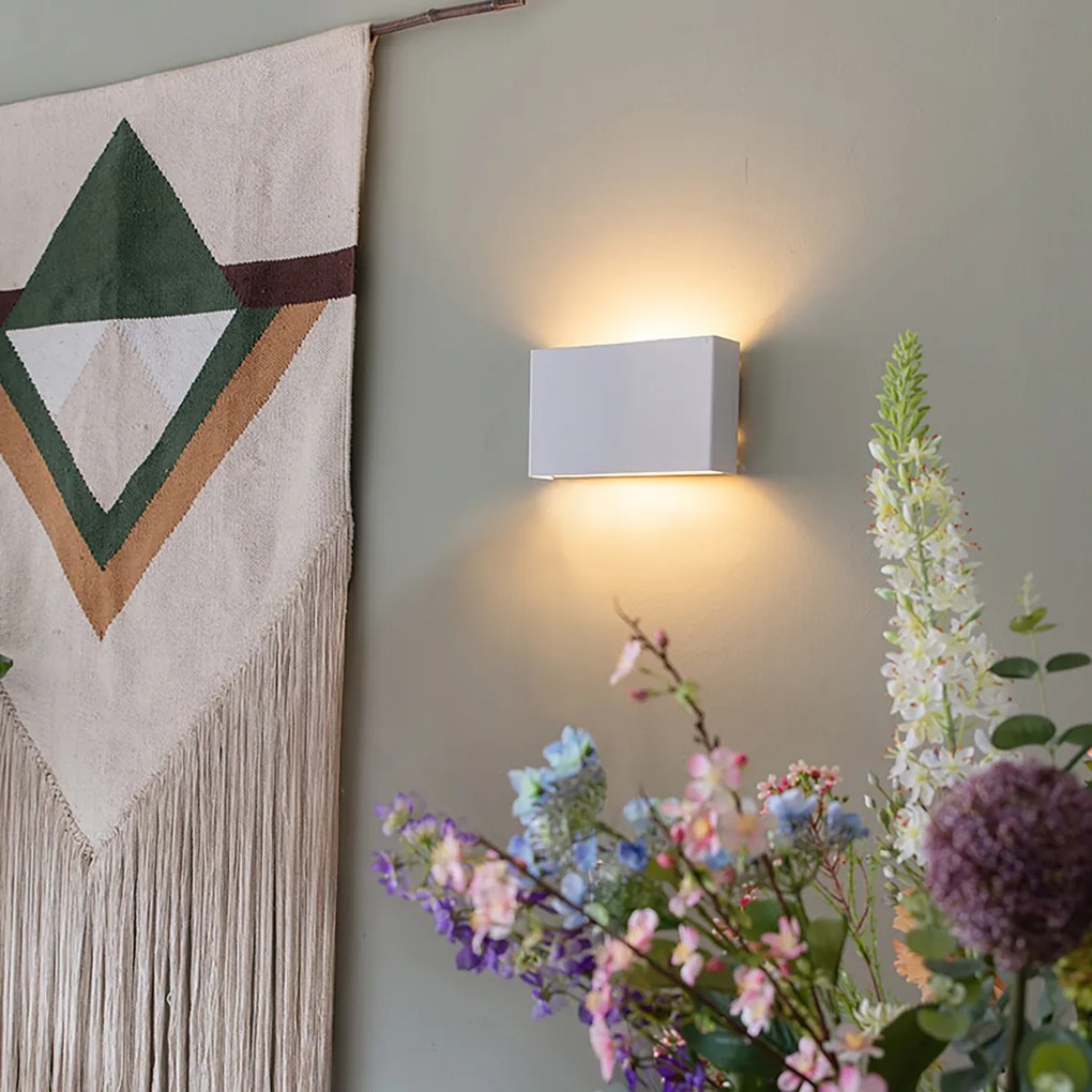 Inteligentna lampa ścienna biała 24 cm w tym 2 WiFi G9 - Otan