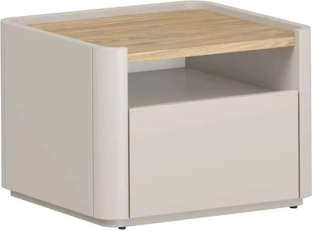 Szafka nocna Elivo 50 cm z szufladą - kaszmir / dąb olejowany