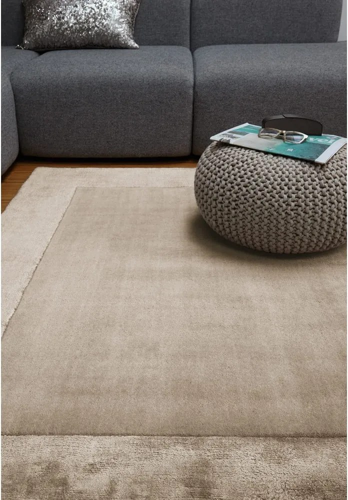 Jasnobrązowy dywan z mieszanki wełny tkany ręcznie 200x290 cm Ascot – Asiatic Carpets