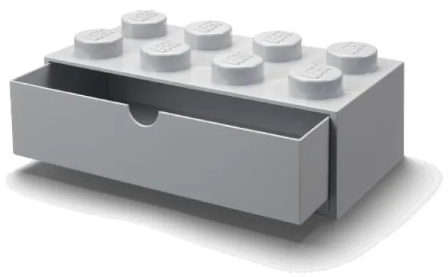 Szara szafka na biurko z szufladą Brick - LEGO®