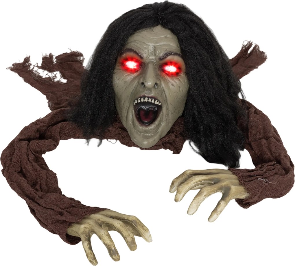 Outsunny Dekoracja Halloweenowa Pełzający Zombi, Dźwięki, Światła, Zasilanie Baterią