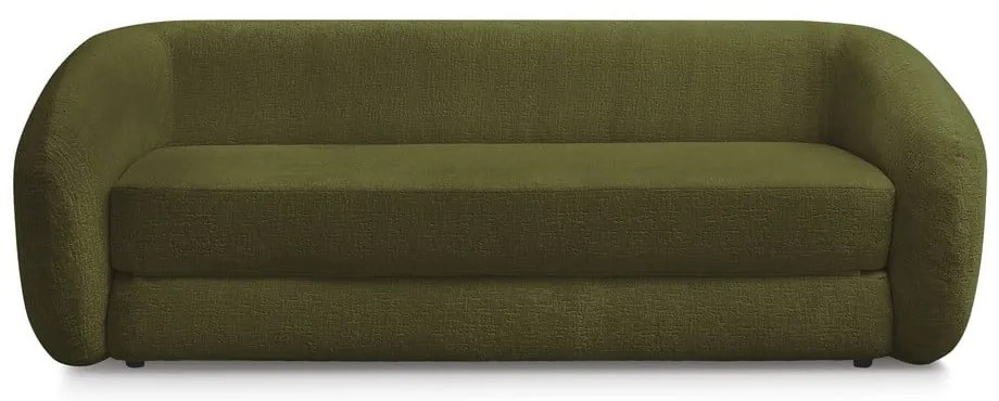 Zielona rozkładana sofa z tkaniny szenilowej 228 cm Neyo – Bobochic Paris