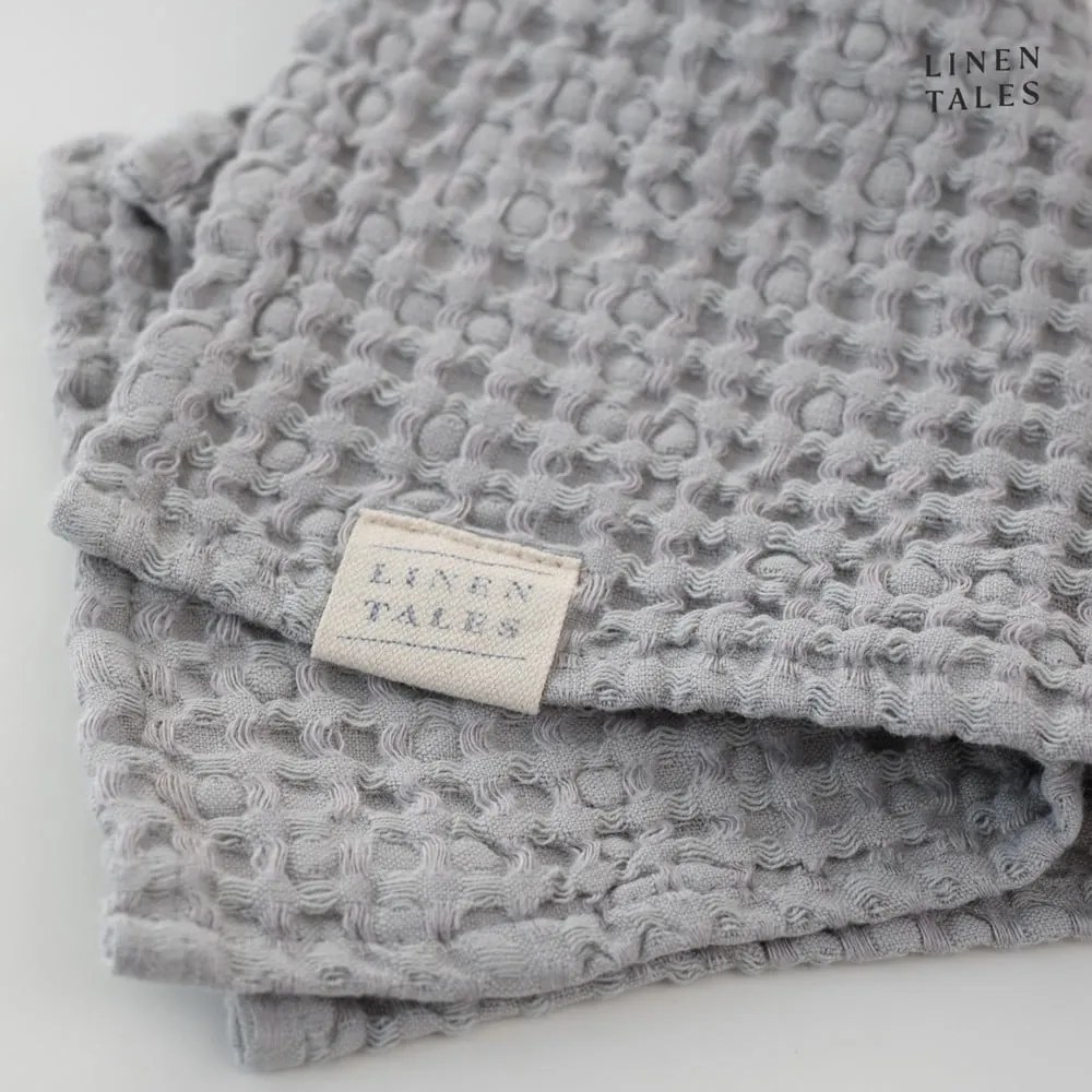 Jasnoszare ręczniki zestaw 3 szt. Honeycomb – Linen Tales