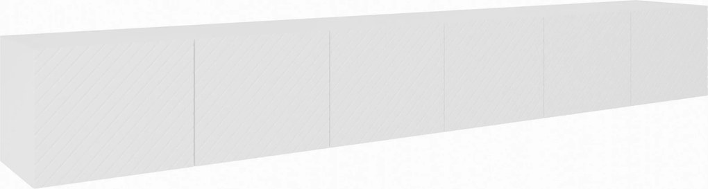Szafka RTV wisząca CAVA 300 cm do Salonu pod Telewizor - Biały