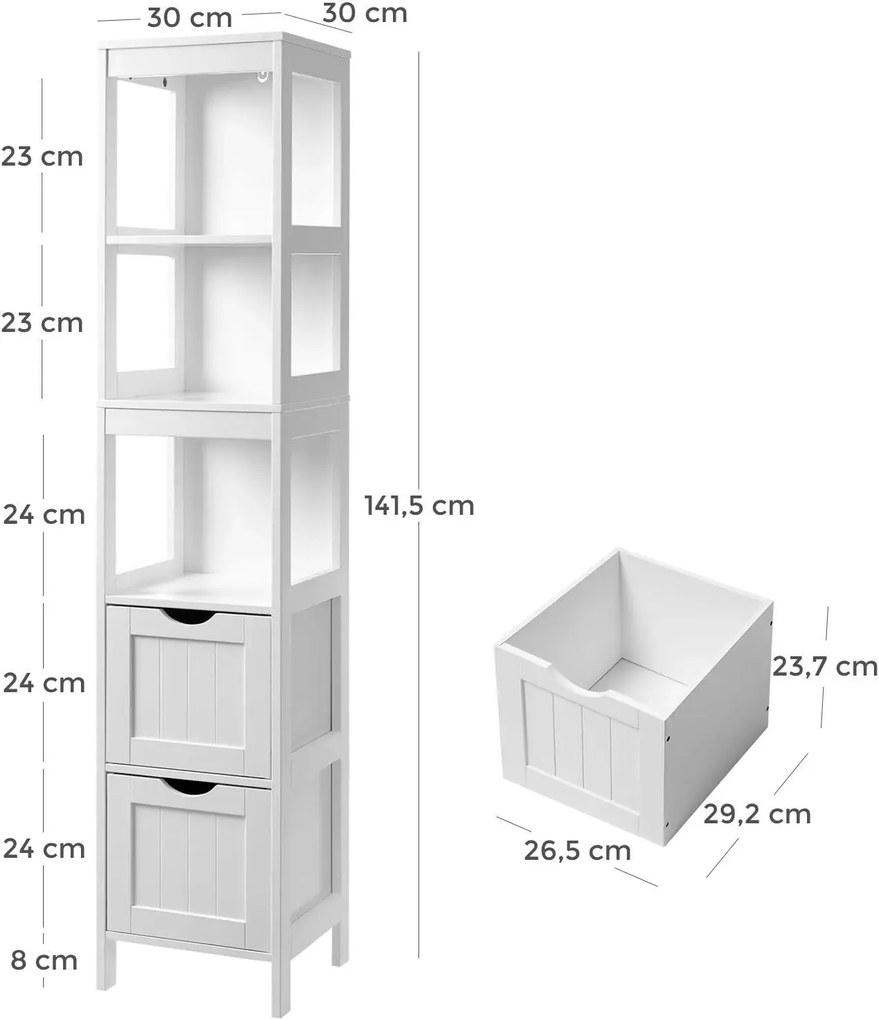 Biała szafka łazienkowa na nóżkach  A2-Z64