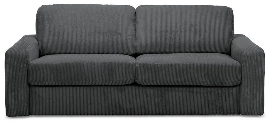 Ciemnoszara sztruksowa rozkładana sofa 195 cm Nona – Makamii