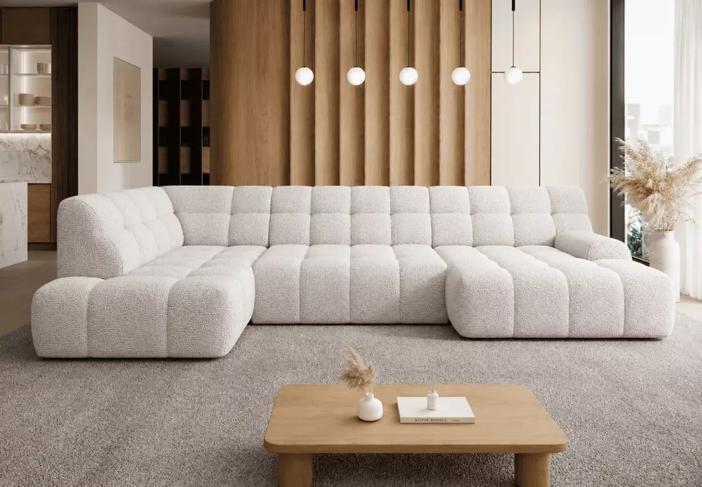 Narożnik Cocoon XL – duży narożnik do salonu z elektrycznie regulowanym siedziskiem 366 cm