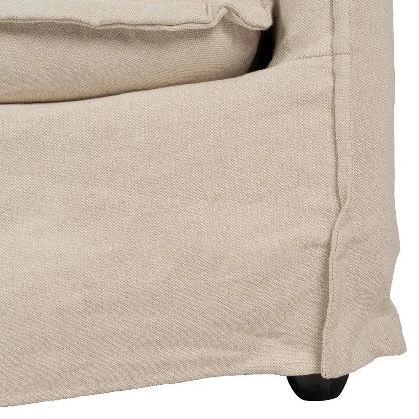 Kremowa lniana sofa 160 cm – Ixia