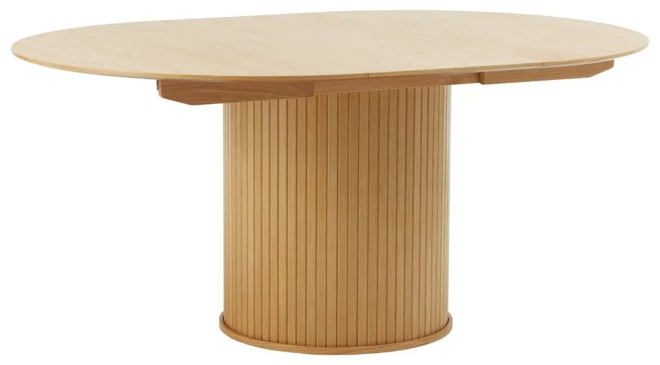 Okrągły rozkładany stół w dekorze dębu ø 120 cm Nola – Unique Furniture
