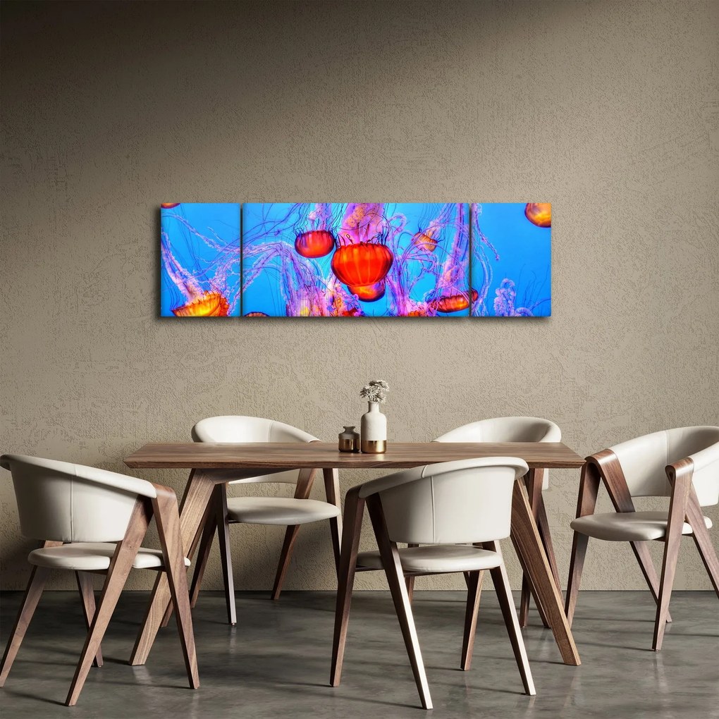 Obraz meduz w morzu (170x50 cm)