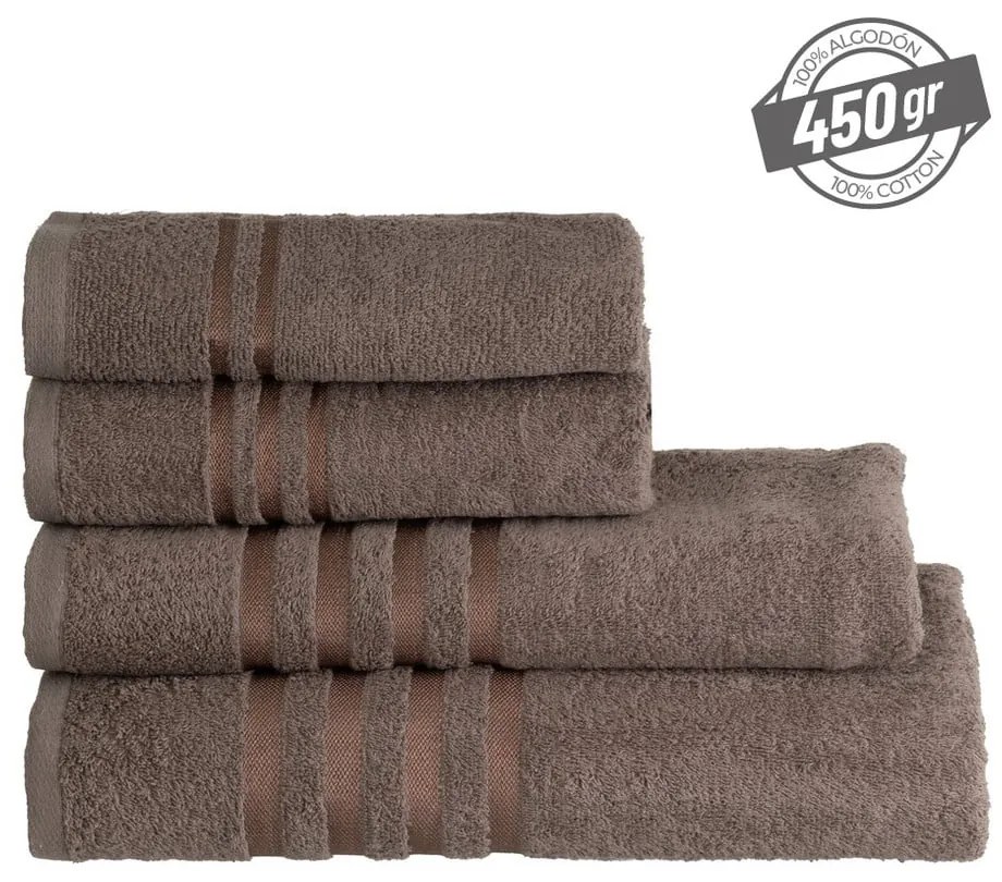 Brązowy bawełniany ręcznik frotte 30x50 cm Simple – Casa Selección