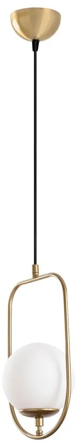 Lampa wisząca w kolorze złota ze szklanym kloszem Skew – Opviq lights