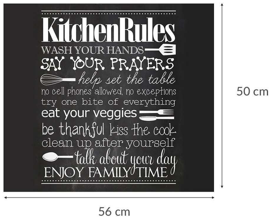 Szklana płyta ochronna KITCHEN RULES na kuchenkę – duża, ZELLER