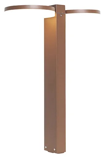 Stojąca lampa zewnętrzna brązowa rdza 50 cm w tym LED 2-światła IP44 - Esmee